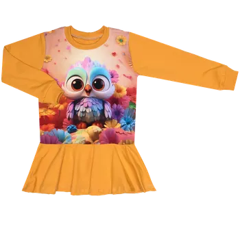 Mikinošaty bez kapuce Barevná sovička Velikost: 128