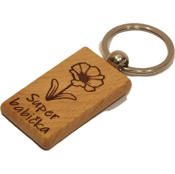 věšák na klíče Dary dřeva Přívěšek na klíče-Babička I.