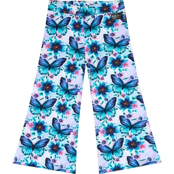 Zvonové kalhoty - Motýlci modré Velikost: 116