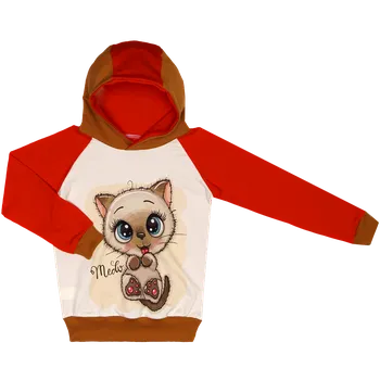 Mikina s kapucí - Kočička Velikost: 104