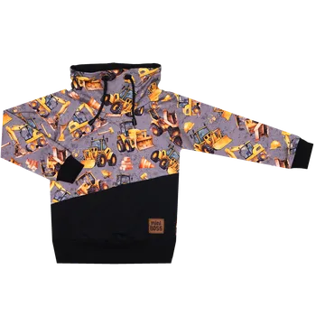 Mikina se stojáčkem - Stavba šedá Velikost: 68