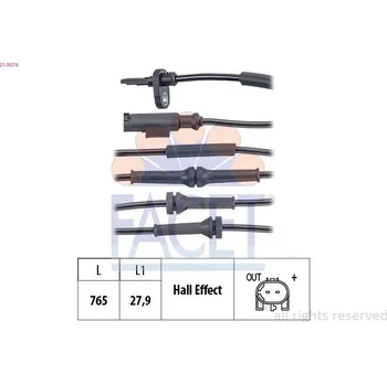 Přislušenství brzdového systému Snímač, počet otáček kol FACET 21.0074