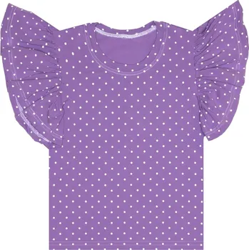 Tričko s volánky - Puntík fialková Velikost: 104