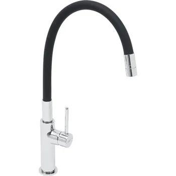 Vodovodní baterie Swiss aqua technologies Dřezová baterie SAT se silikonovým ramínkem černá/chrom SATBSD290C