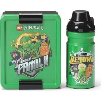 Školní batoh LEGO Ninjago svačinový set (láhev a box) - zelená