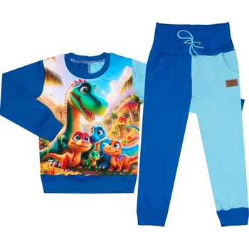 Tepláková souprava - Dinosauří rodinka (bez kapuce) Velikost: 116