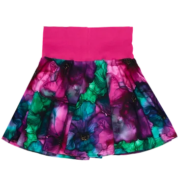 Dámská sukně Sukně kolová - Kouzelné kytičky Velikosti sukně: 98