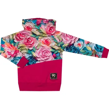 Mikina se stojáčkem - Kytičky Velikost: 80