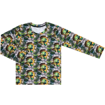 Pánské tričko Tričko dlouhý rukáv - Dinosauři se zelenou Velikost: 86