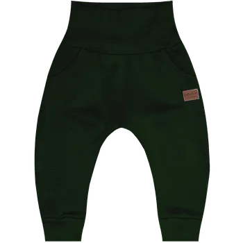 Tepláčky Baggy zateplené - Lahvově zelená Velikost: 74