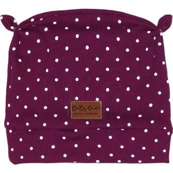Čepička s oušky ŽEBRO - Puntík borůvková Velikost: Newborn