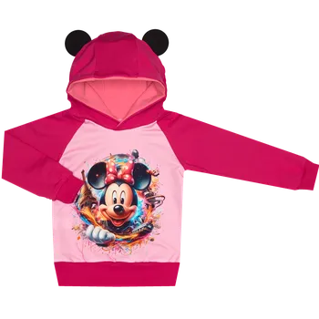 Dívčí mikina Mikina s kapucí ouška - Minnie Velikost: 128