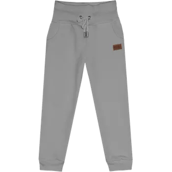 Tepláčky s kapsou zateplené - Šedá Velikost: 86