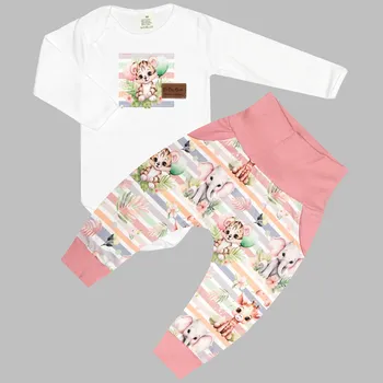 Komplet - Bodyčko a tepláčky Zvířátka na proužku Velikost: 98