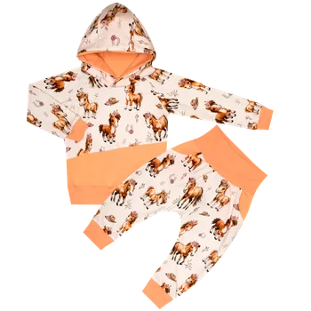 Tepláková souprava - Koníci (kapuca) Velikost: 152