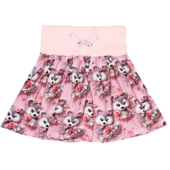 Dámská sukně Sukně řasená - Mývalové na růžové Velikosti sukně: 104