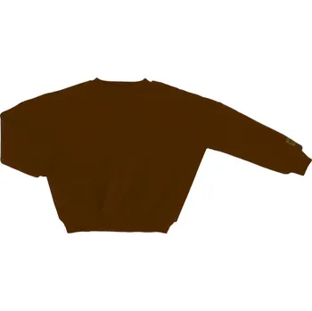 Mikina bez kapuce zateplená - čokoládová Velikost: 92