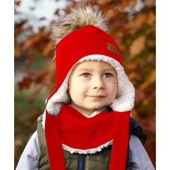 Čepice Ušanka - Červená Velikost: M