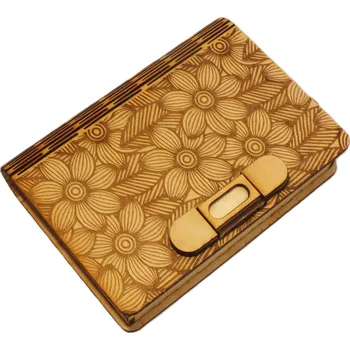 Dary dřeva Dřevěná knížka na dárky - květy