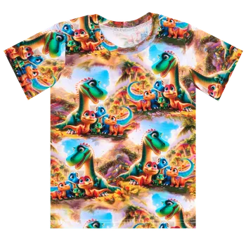 Pánské tričko - Dinosauři s modrou Velikost: S