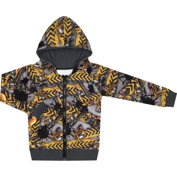 Mikina na zip - Stavba tmavá Velikost: 92