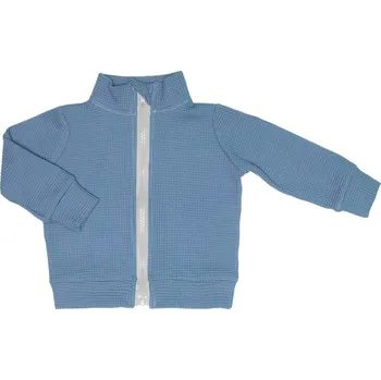Mikina na zip VAFLE - Světle modrá Velikost: 116