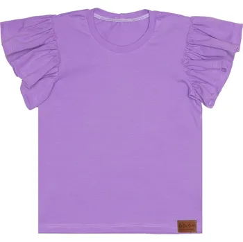 Tričko Basic s volánky - Fialková Velikost: 98