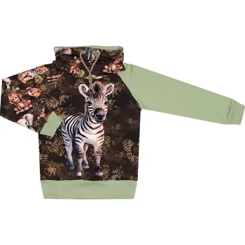 Mikina se stojáčkem - Safari se zebrou Velikost: 122