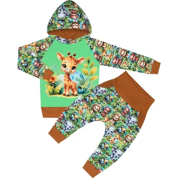 Tepláková souprava - ZOO s žirafkou ( kapuca ) Velikost: 86