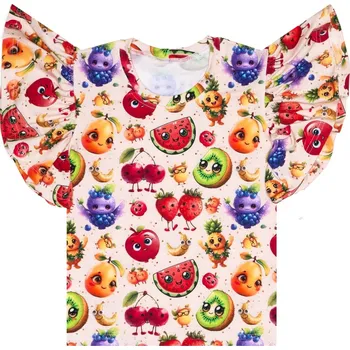 Dívčí tričko Tričko s volánky - Ovoce Velikost: 128