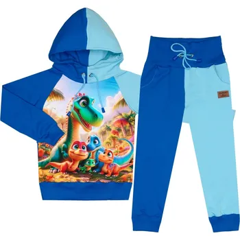 Tepláková souprava - Dinosauří rodinka (kapuca) Velikost: 122