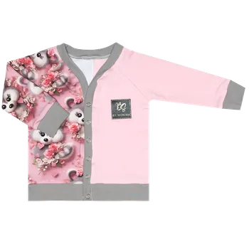 Kojenecký kabátek - Mývalové na růžové Velikost: 86