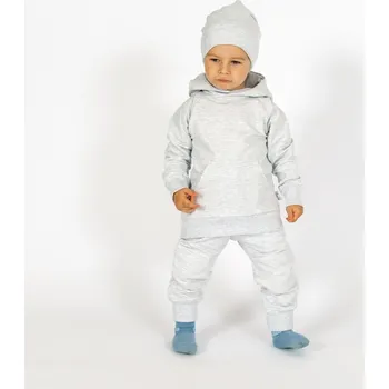 Tepláčky s kapsou - Basic světle šedá Velikost: 86