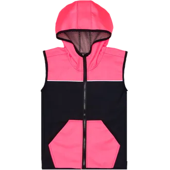 Softshellová vesta jaro/podzim - Neon ( černá/růžová ) Velikost: 128