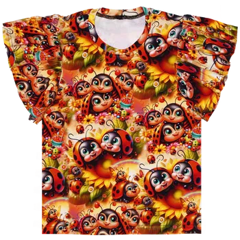 Dámské tričko Dámské tričko s volánky - Berušky Velikost: S