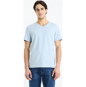 Pánské oblečení Celio Tričko Neuniv z bavlny Supima® - Pánské Celio bílá 2653932