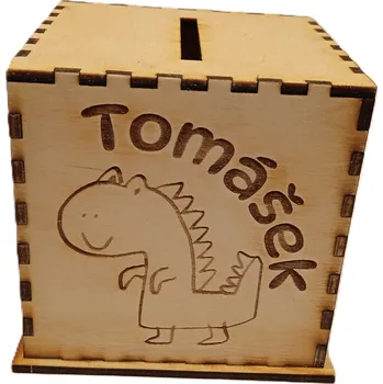 Pokladnička Dary dřeva Pokladnička-vlastní jméno-kluk