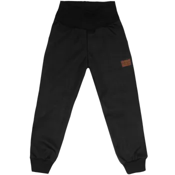 Chlapecké kalhoty Softshellové kalhoty basic s fleecem - Černé Velikost: 116