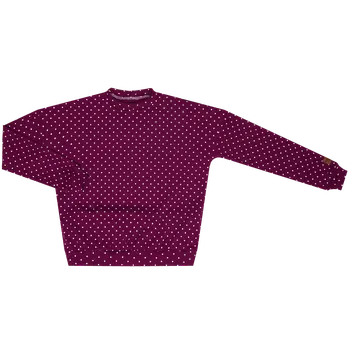 Mikina ŽEBRO bez kapuce - puntík borůvka Velikost: 92