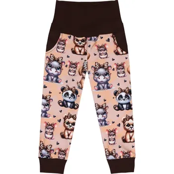 Kojenecké oblečení Tepláčky s kapsou - Roztomilá zvířátka Velikost: 86