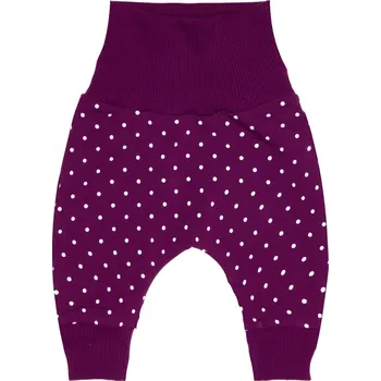 Letní tepláčky - Puntík borůvková Velikost: 110