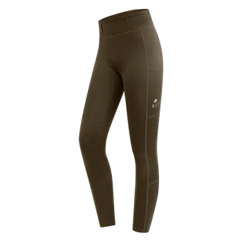 Vybavení pro jezdce Jezdecké legíny ELT Ella zimní zelená/hnědá 140