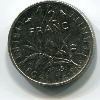 FRANCIE. 1/2 franc 1965.