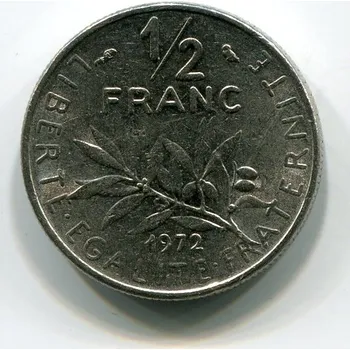FRANCIE. 1/2 franc 1972.