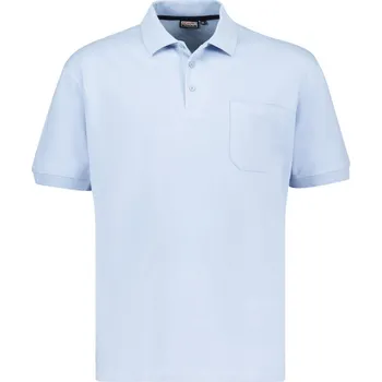 Pánské tričko ADAMO polokošile pánská 139311 nadměrné velikosti 7XL světle modrá