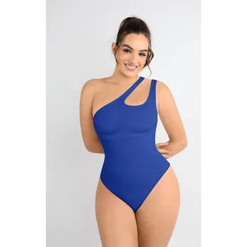 Body Tvarující body s asymetrickými bočními ramínky, MODRÉ velikost ostatní: XS/S