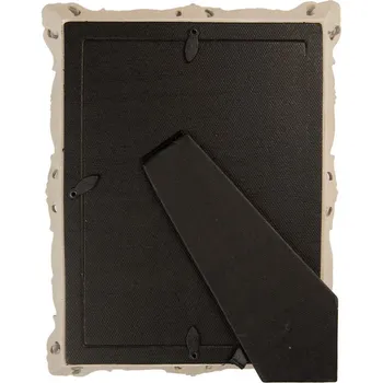 Rám na obraz Modrý pastelový fotorámeček s béžovým zdobením - 18*3*23 cm / 13*18 cm