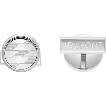 Manžetový knoflíček S.T. DUPONT - MONOGRAM 1872 - METAL SILVER - Manžetové knoflíčky