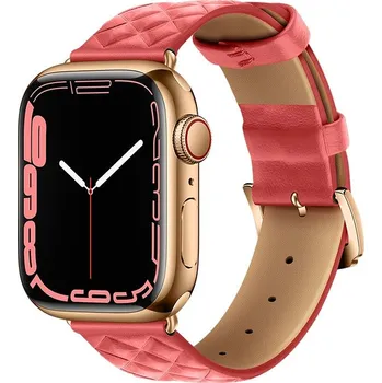 Řemínek pro Apple Watch 42/44/45/49mm Elegant leather WA18 růžová
