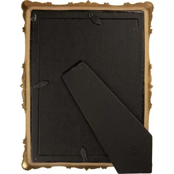 Rám na obraz Zelený pastelový fotorámeček se zlatým zdobením - 18*2*23 cm / 13*18 cm